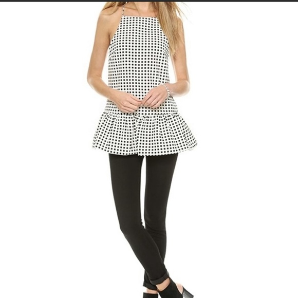 BLACK FAUX LEATHER RACERBACK TOP - Picture 11 of 12